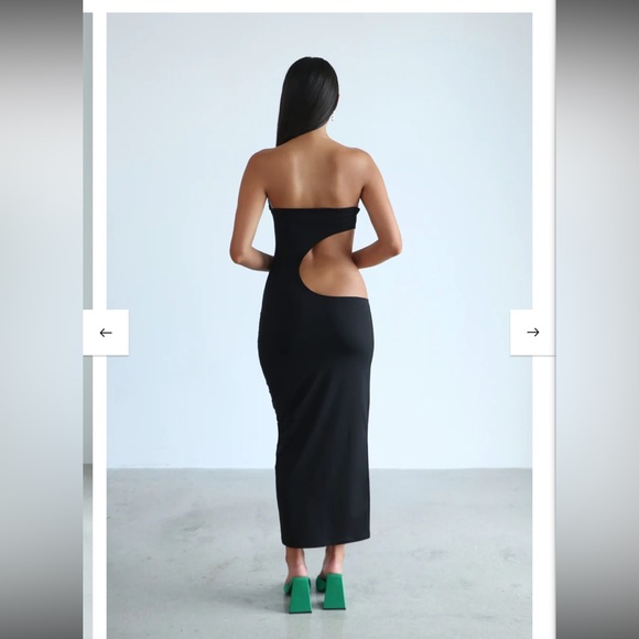 ANOMIS MAXI BLACK DRESS - Picture 3 of 3